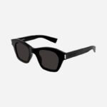 Saint Laurent bold cat-eye black sunglasses - Lux Studios