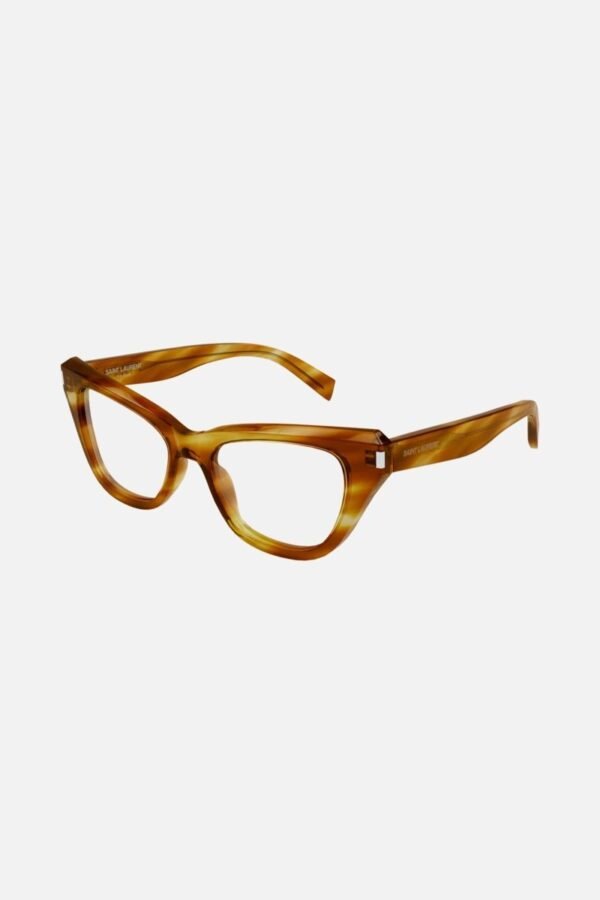 Saint Laurent cat eye angular light havana frame - Lux Studios