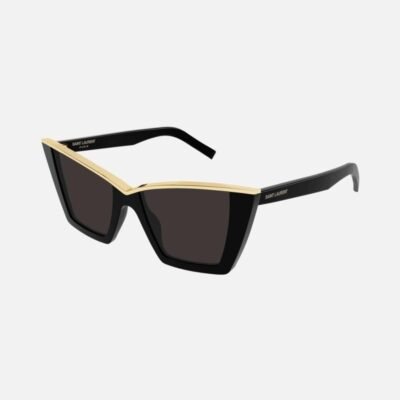 Saint Laurent cat eye black and gold sunglasses - Lux Studios