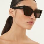 Saint Laurent cat eye bold black sunglasses - Lux Studios