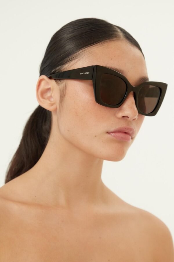 Saint Laurent cat eye bold black sunglasses - Lux Studios