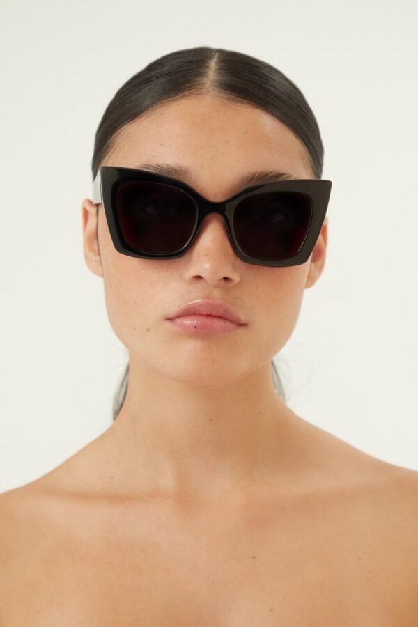 Saint Laurent cat eye bold black sunglasses - Lux Studios