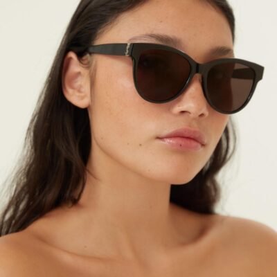 Saint Laurent cat eye YSL black sunglasses - Lux Studios