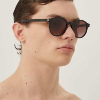 Saint Laurent circular black sunglasses - Lux Studios