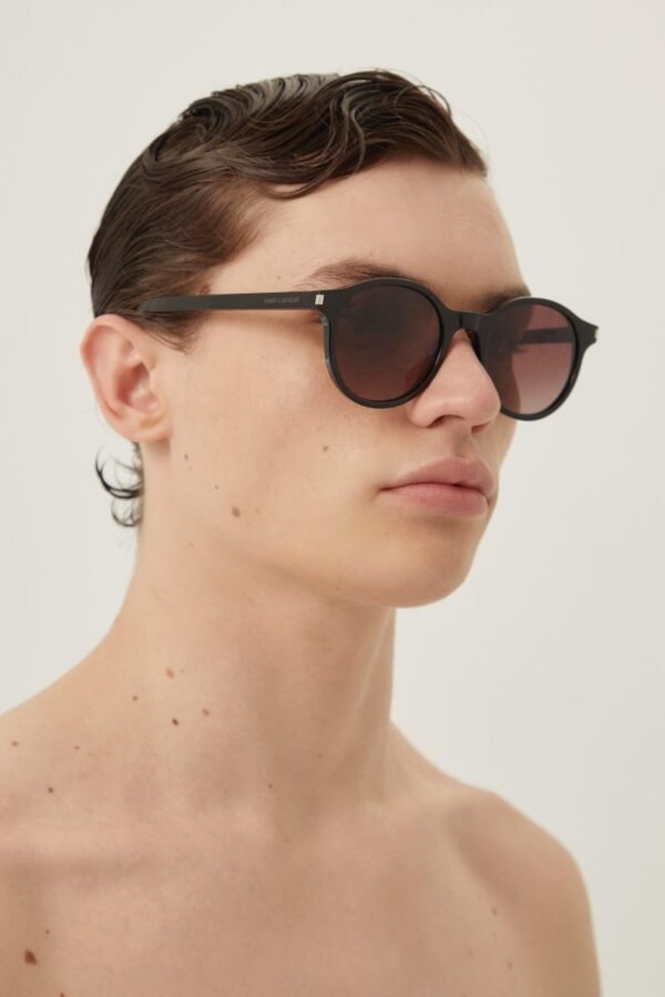 Saint Laurent circular black sunglasses - Lux Studios