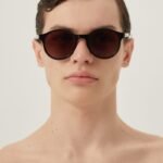 Saint Laurent circular black sunglasses - Lux Studios