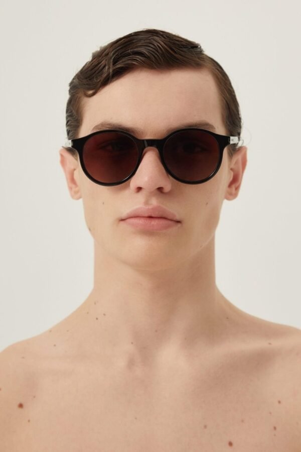 Saint Laurent circular black sunglasses - Lux Studios