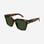 Saint Laurent havana rectangular sunglasses - Lux Studios