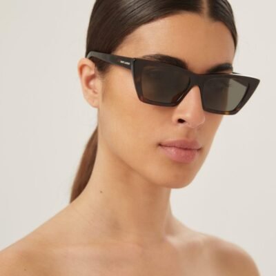 Saint Laurent iconic MICA cat-eye havana sunglasses - Lux Studios