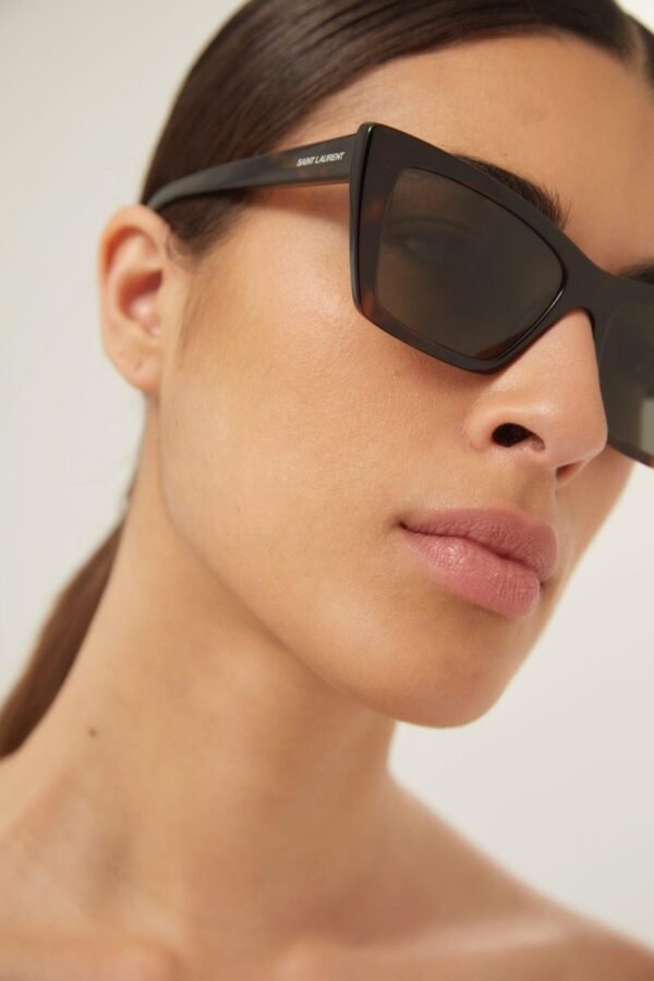 Saint Laurent iconic MICA cat-eye havana sunglasses - Lux Studios
