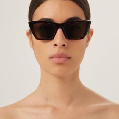 Saint Laurent iconic MICA cat-eye havana sunglasses - Lux Studios