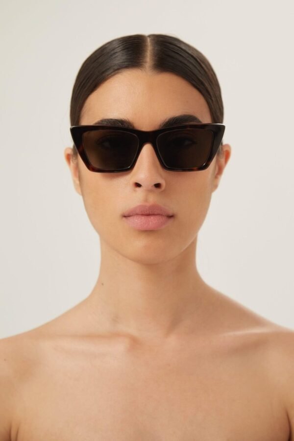 Saint Laurent iconic MICA cat-eye havana sunglasses - Lux Studios