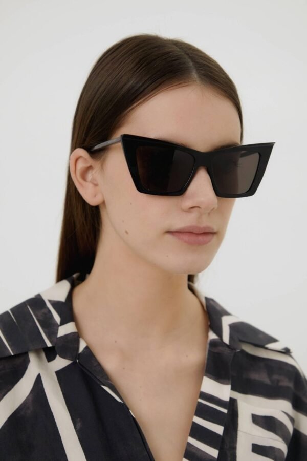 Saint Laurent iconic sharp cat-eye black sunglasses - Lux Studios