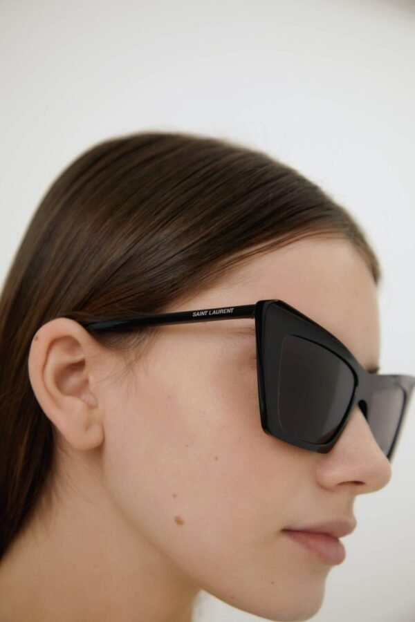 Saint Laurent iconic sharp cat-eye black sunglasses - Lux Studios