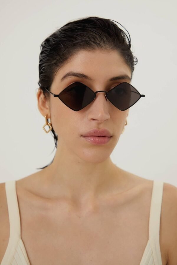 Saint Laurent metal rombo shape sunglasses - Lux Studios