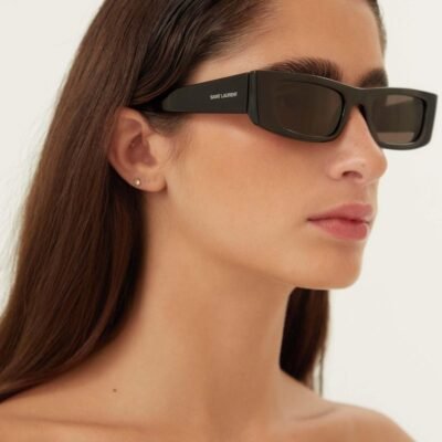Saint Laurent rectangular black sunglasses - Lux Studios