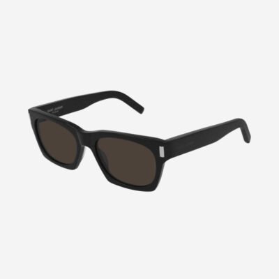 Saint Laurent rectangular sharp black sunglasses - Lux Studios