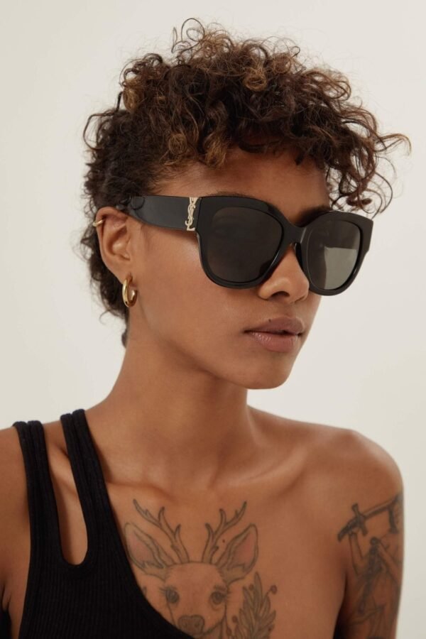 Saint Laurent SL M95 oversized black cat eye sunglasses - Lux Studios