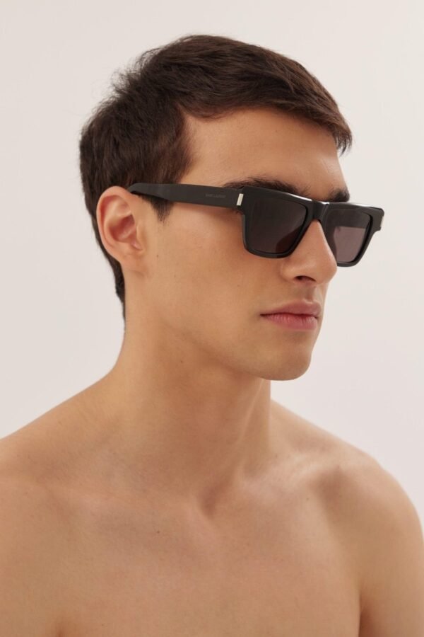 Saint Laurent squared black angular sunglasses - Lux Studios