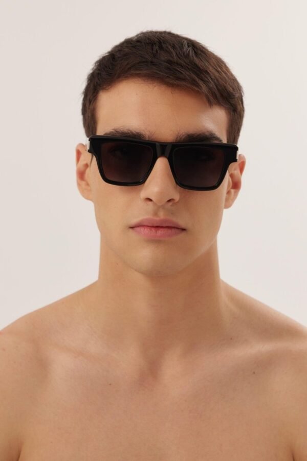 Saint Laurent squared black angular sunglasses - Lux Studios