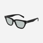 Saint Laurent SULPICE angular cat-eye UNISEX sunglasses with green lenses - Lux Studios