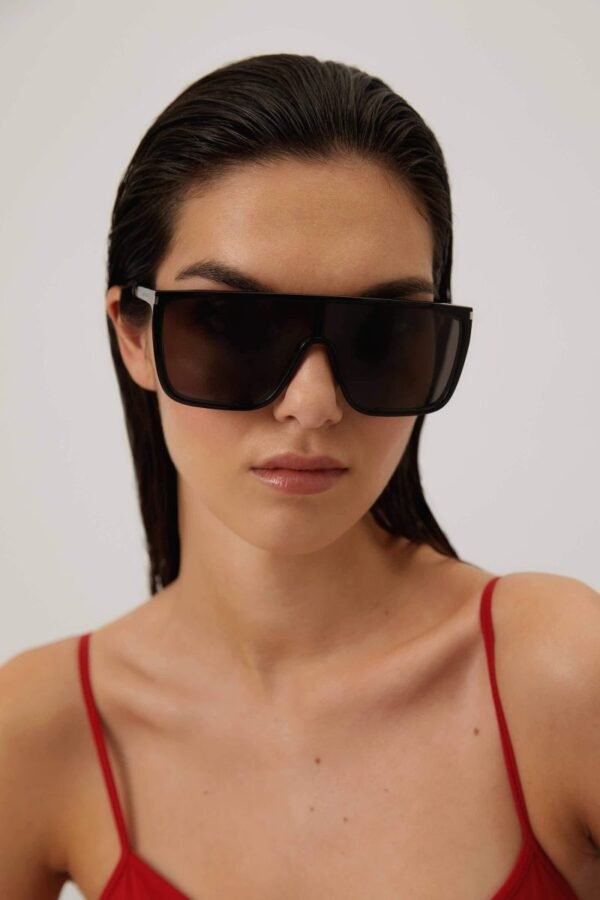 Saint Laurent UNISEX MASK ACE black sunglasses - Lux Studios