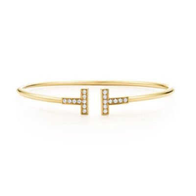 T Bangle | Gold CZ - Lux Studios