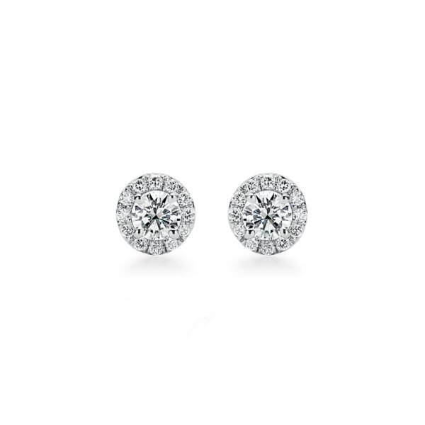 ROUND HALO EARRINGS