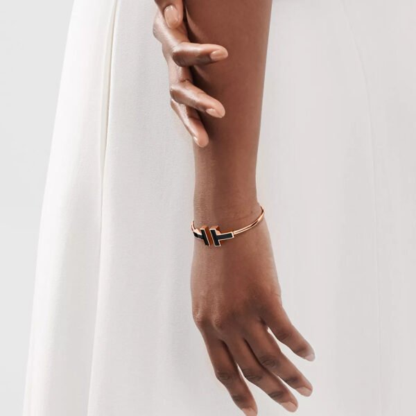 T BRACELET 1.8MM ONYX ROSE GOLD