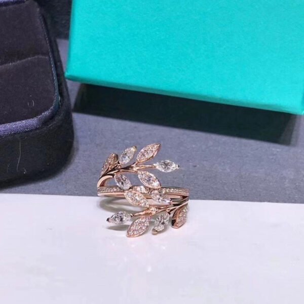 VICTORIA DIAMOND VINE BYPASS RING ROSE GOLD