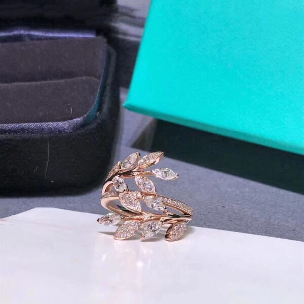 VICTORIA DIAMOND VINE BYPASS RING ROSE GOLD