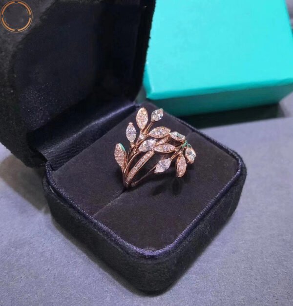 VICTORIA DIAMOND VINE BYPASS RING ROSE GOLD