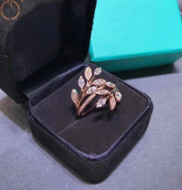 VICTORIA DIAMOND VINE BYPASS RING ROSE GOLD