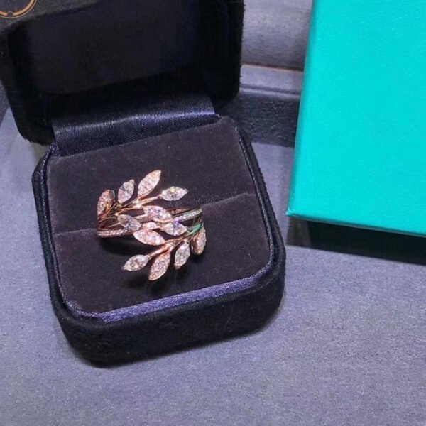 VICTORIA DIAMOND VINE BYPASS RING ROSE GOLD