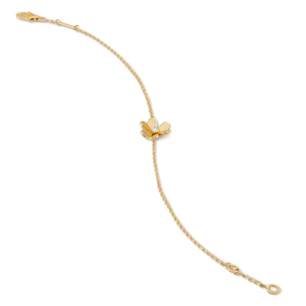FRIVOLE GOLD FLOWER PINK MALACHITE BRACELET