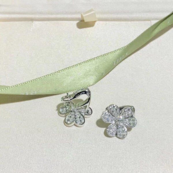 FRIVOLE FLOWER DIAMOND EARRINGS SILVER