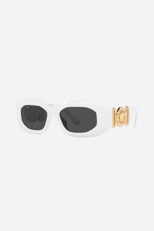 Versace biggie bold sunglasses in white with iconic jellyfish - Lux Studios