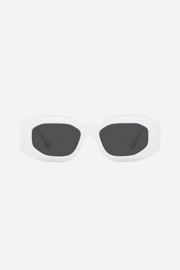 Versace biggie bold sunglasses in white with iconic jellyfish - Lux Studios