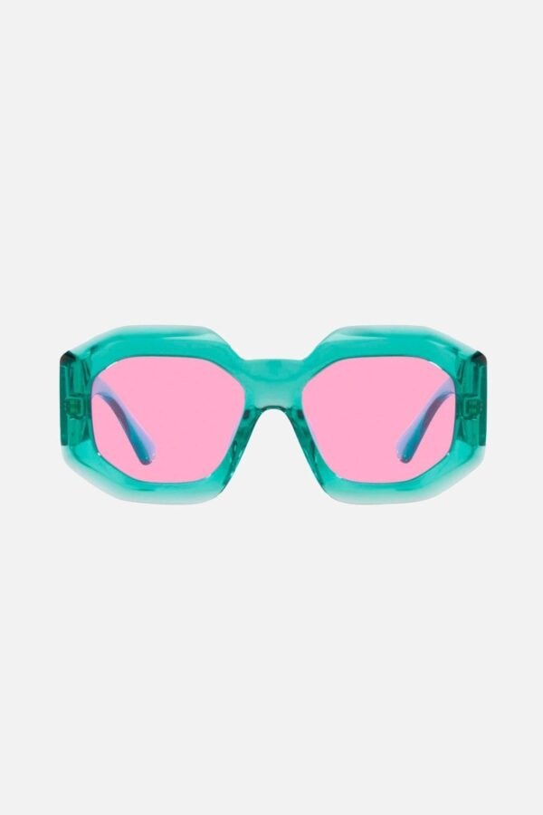 Versace biggie oversized sunglasses in blue with iconic jellyfish - Lux Studios