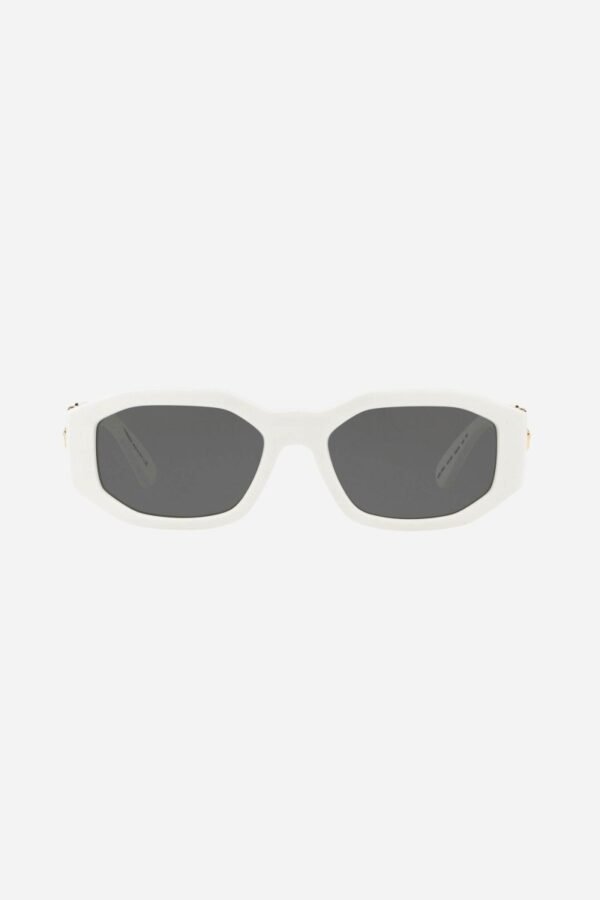 Versace biggie sunglasses in white with iconic jellyfish - Lux Studios