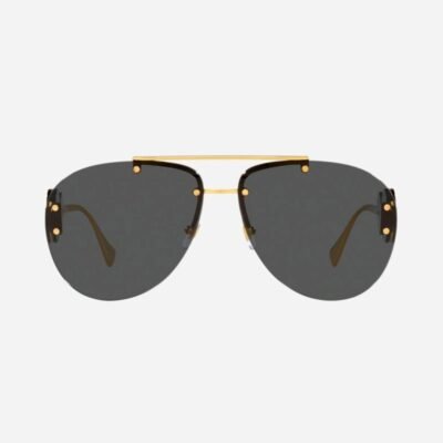 Versace grey pilot sunglasses featuring iconic jellyfish - Lux Studios