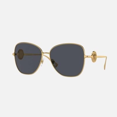 Versace pilot metal gold sunglasses featuring iconic jellyfish - Lux Studios