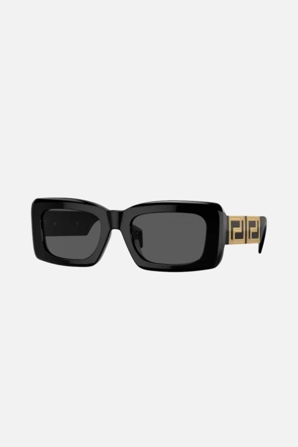 Versace squared black sunglasses with gold side details - Lux Studios