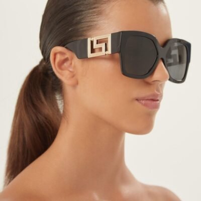 Versace squared oversized grey sunglasses - Lux Studios