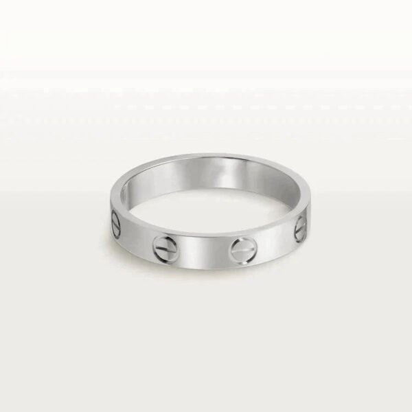 LOVE RING 4MM 1 DIAMOND SILVER