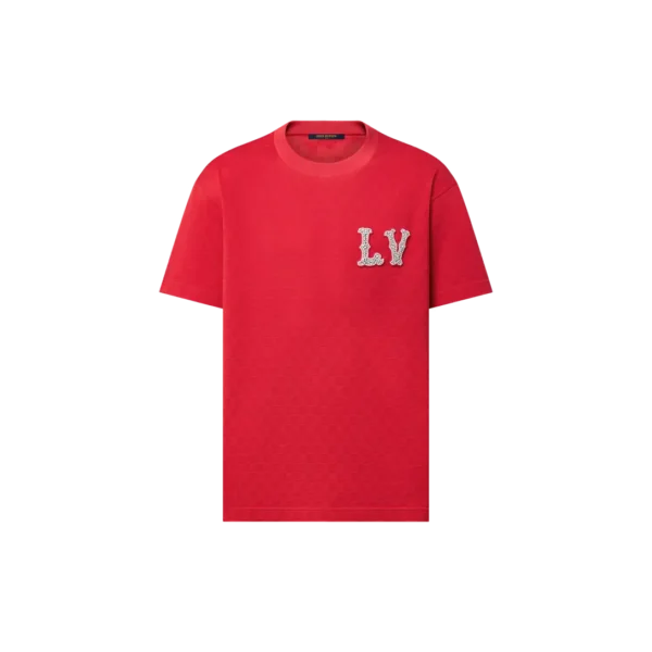 Cotton Pique T-Shirt With Embroidered LV Patch