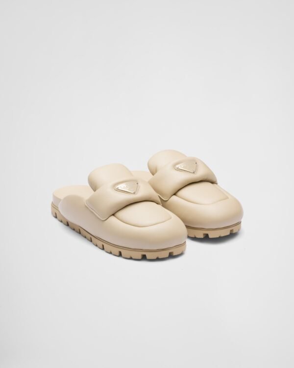 Soft padded nappa leather sabots