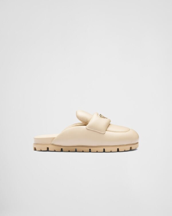 Soft padded nappa leather sabots