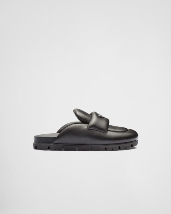 Soft padded nappa leather sabots