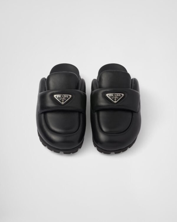 Soft padded nappa leather sabots